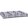 vidaXL Decor* Pallet Cushion Gray Check Pattern 47.2