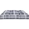 vidaXL Decor* Pallet Cushion Gray Check Pattern 47.2