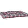 vidaXL Decor* Pallet Cushion Red Check Pattern 47.2