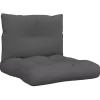 vidaXL Decor* Pallet Cushions 2 Pcs Anthracite Fabric