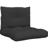 vidaXL Decor* Pallet Cushions 2 Pcs Black Fabric