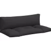 vidaXL Decor* Pallet Cushions 2 Pcs Black Fabric