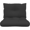 vidaXL Decor* Pallet Cushions 2 Pcs Black Fabric