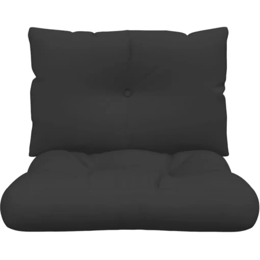 vidaXL Decor* Pallet Cushions 2 Pcs Black Fabric