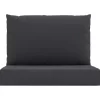 vidaXL Decor* Pallet Cushions 2 Pcs Black Oxford Fabric