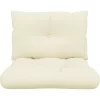 vidaXL Decor* Pallet Cushions 2 Pcs Cream Fabric