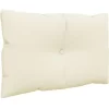 vidaXL Decor* Pallet Cushions 2 Pcs Cream Fabric