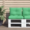 vidaXL Decor* Pallet Cushions 2 Pcs Green Fabric