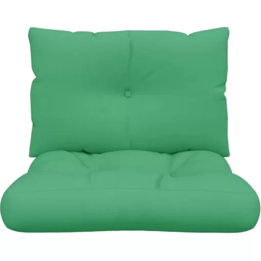 vidaXL Decor* Pallet Cushions 2 Pcs Green Fabric