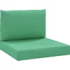 vidaXL Decor* Pallet Cushions 2 Pcs Green Oxford Fabric