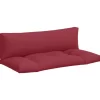 vidaXL Decor* Pallet Cushions 2 Pcs Red Fabric