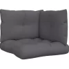 vidaXL Decor* Pallet Cushions 3 Pcs Anthracite Fabric