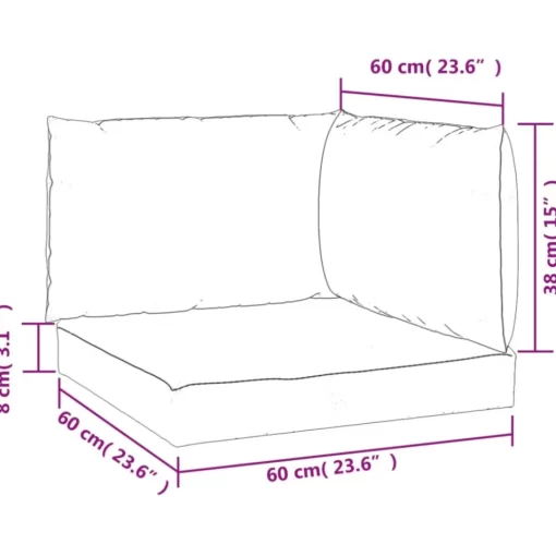 vidaXL Decor* Pallet Cushions 3 Pcs Anthracite Oxford Fabric