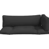 vidaXL Decor* Pallet Cushions 3 Pcs Black Fabric