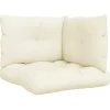 vidaXL Decor* Pallet Cushions 3 Pcs Cream Fabric