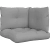 vidaXL Decor* Pallet Cushions 3 Pcs Gray Fabric