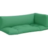 vidaXL Decor* Pallet Cushions 3 Pcs Green Fabric