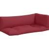 vidaXL Decor* Pallet Cushions 3 Pcs Red Fabric