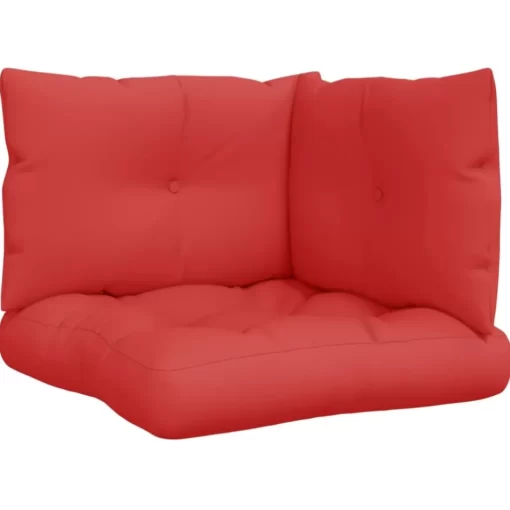 vidaXL Decor* Pallet Cushions 3 Pcs Red Fabric