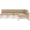 vidaXL Decor* Pallet Sofa Cushions 7 Pcs Beige