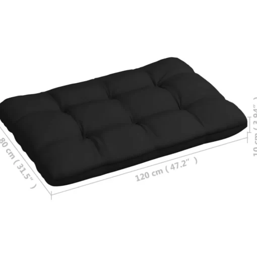 vidaXL Decor* Pallet Sofa Cushions 7 Pcs Black