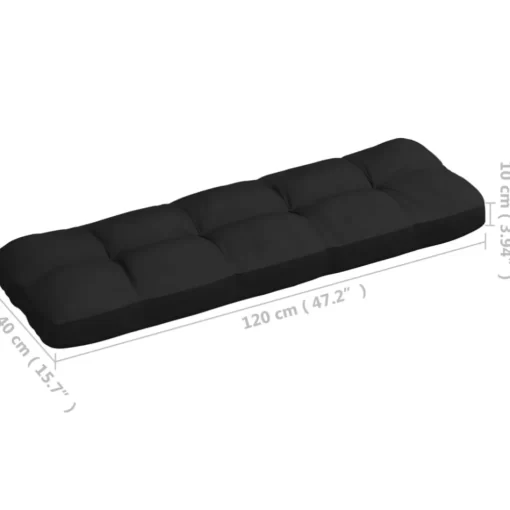 vidaXL Decor* Pallet Sofa Cushions 7 Pcs Black