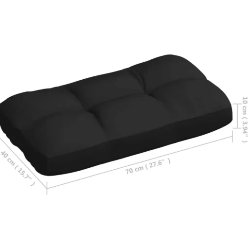 vidaXL Decor* Pallet Sofa Cushions 7 Pcs Black