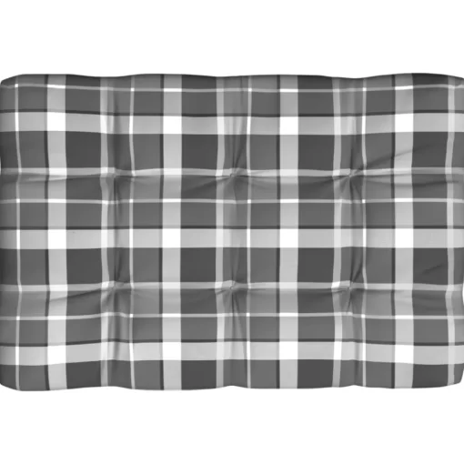 vidaXL Decor* Pallet Sofa Cushions 7 Pcs Gray Check Pattern