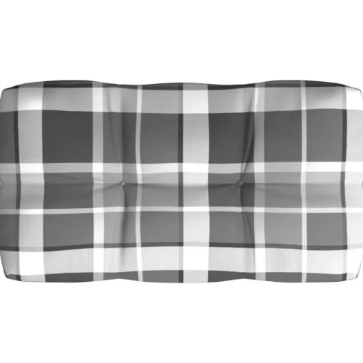 vidaXL Decor* Pallet Sofa Cushions 7 Pcs Gray Check Pattern