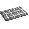 vidaXL Decor* Pallet Sofa Cushions 7 Pcs Gray Check Pattern