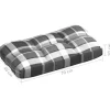 vidaXL Decor* Pallet Sofa Cushions 7 Pcs Gray Check Pattern