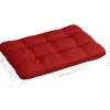 vidaXL Decor* Pallet Sofa Cushions 7 Pcs Red