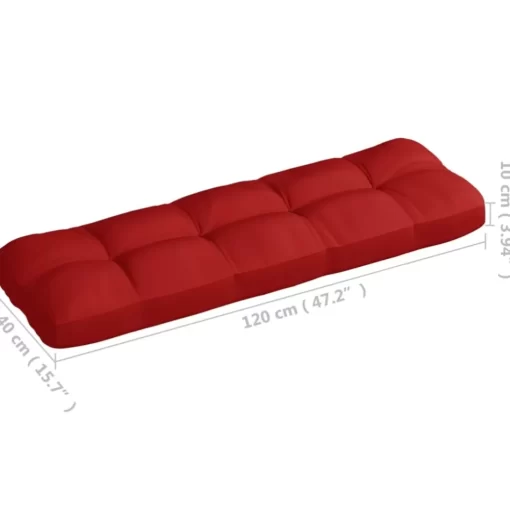 vidaXL Decor* Pallet Sofa Cushions 7 Pcs Red