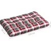 vidaXL Decor* Pallet Sofa Cushions 7 Pcs Red Check Pattern