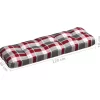 vidaXL Decor* Pallet Sofa Cushions 7 Pcs Red Check Pattern