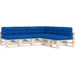 vidaXL Decor* Pallet Sofa Cushions 7 Pcs Royal Blue