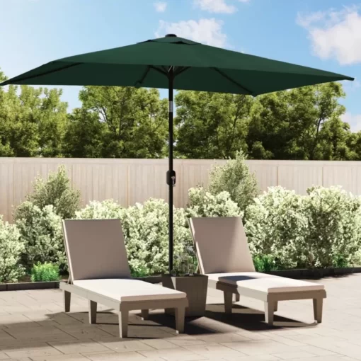 vidaXL Lawn & Garden* Parasol 78.7"X118.1" Green Rectangular