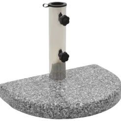 vidaXL Lawn & Garden* Parasol Base Granite 22 Lb Curved Gray