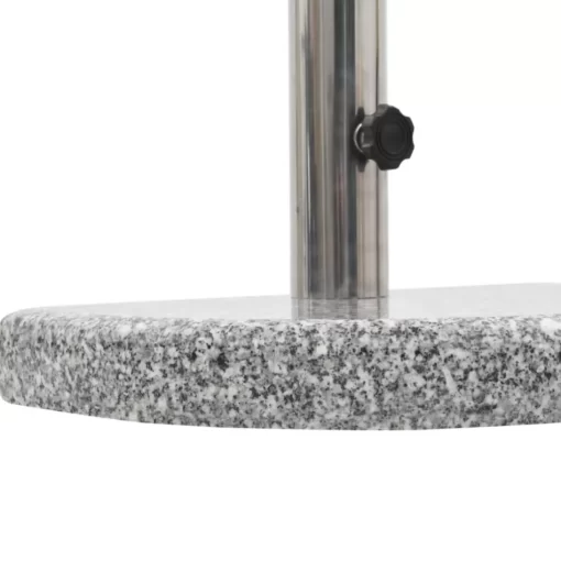 vidaXL Lawn & Garden* Parasol Base Granite 22 Lb Curved Gray