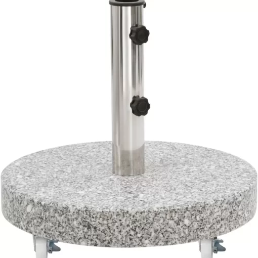 vidaXL Lawn & Garden* Parasol Base Granite 66.1 Lb Round Gray