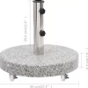 vidaXL Lawn & Garden* Parasol Base Granite 66.1 Lb Round Gray