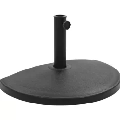 vidaXL Lawn & Garden* Parasol Base Half Round Polyresin 33.1 Lb Black