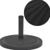 vidaXL Lawn & Garden* Parasol Base Resin Round Black 30.9 Lb