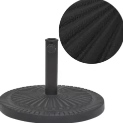 vidaXL Lawn & Garden* Parasol Base Resin Round Black 63.9 Lb