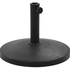 vidaXL Lawn & Garden* Parasol Base Round Polyresin 22 Lb Black