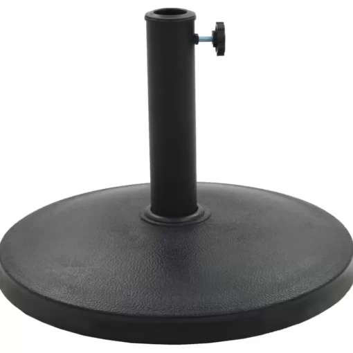 vidaXL Lawn & Garden* Parasol Base Round Polyresin 22 Lb Black