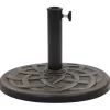 vidaXL Lawn & Garden* Parasol Base Round Polyresin 41.9 Lb Bronze