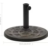 vidaXL Lawn & Garden* Parasol Base Round Polyresin 41.9 Lb Bronze