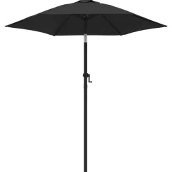 vidaXL Lawn & Garden* Parasol Black 78.7"X88.2" Aluminum