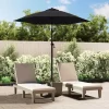 vidaXL Lawn & Garden* Parasol Black 78.7